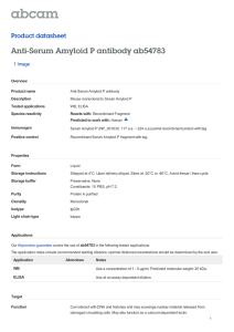 Anti-Serum Amyloid P antibody ab54783 Product datasheet 1 Image