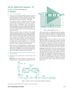 Ask the Applications Engineer—30 by Adrian Fox [] PLL SYNTHESIZERS