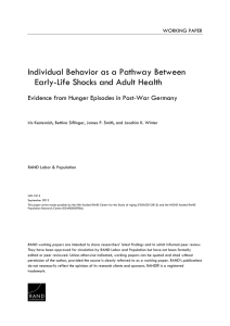 Individual Behavior as a Pathway Between Early-Life Shocks and Adult Health