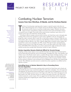 T Combating Nuclear Terrorism