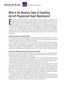 E What Is the Monetary Value of Expediting Aircraft Programmed Depot Maintenance?