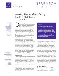 D Meeting Literacy Goals Set by No Child Left Behind