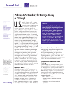 U.S. Pathways to Sustainability for Carnegie Library of Pittsburgh Research Brief