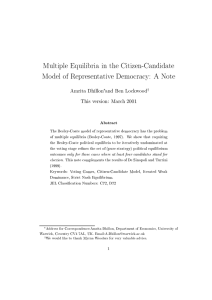 Multiple Equilibria in the