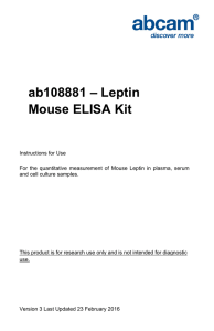 ab108881 – Leptin Mouse ELISA Kit