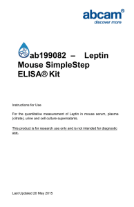 ab199082  –    Leptin Mouse SimpleStep ELISA® Kit