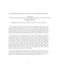 Fiscal Stimulus Improves Solvency in a Depressed Economy