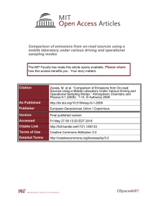 Comparison of emissions from on-road sources using a