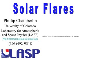 Phillip Chamberlin (303)492-9318 University of Colorado Laboratory for Atmospheric
