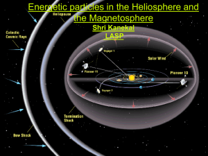 Energetic particles in the Heliosphere and the Magnetosphere Shri Kanekal LASP