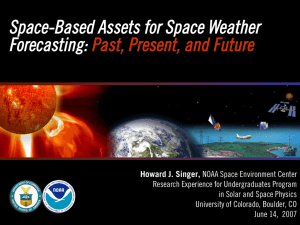 Space-Based Assets for Space Weather Forecasting: Past, Present, and Future