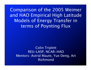 Comparison of the 2005 Weimer and HAO Empirical High Latitude