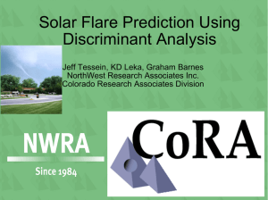 Solar Flare Prediction Using Discriminant Analysis