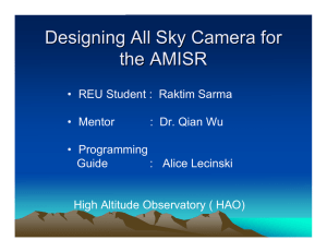 Designing All Sky Camera for the AMISR