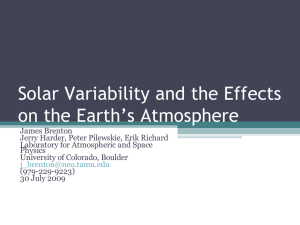 Solar Variability and the Effects on the Earth’s Atmosphere