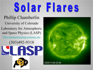 Phillip Chamberlin (303)492-9318 University of Colorado Laboratory for Atmospheric