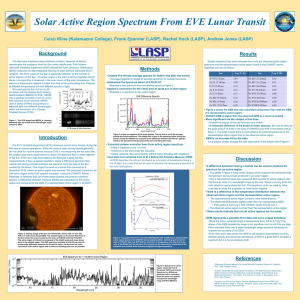 Solar Active Region Spectrum From EVE Lunar Transit Background Caleb