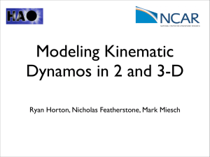 Modeling Kinematic Dynamos in 2 and 3-D