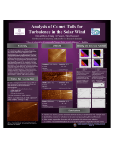 Analysis of Comet Tails for Turbulence in the Solar Wind