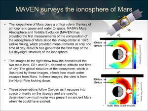 MAVEN surveys the ionosphere of Mars