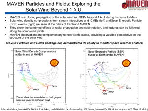 MAVEN Particles and Fields: Exploring the Solar Wind Beyond 1 A.U.
