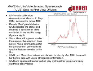 MAVEN’s UltraViolet Imaging Spectrograph (IUVS) Gets Its First View Of Mars