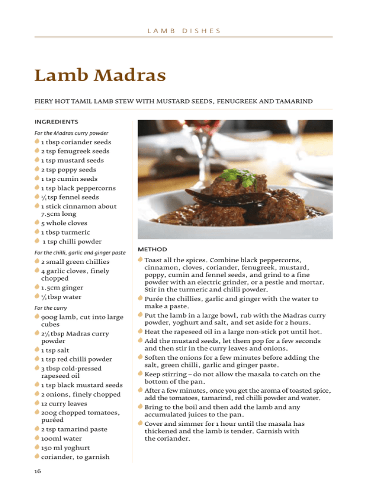 Lamb Madras