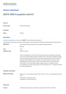 GPCR GPR15 peptide ab6101 Product datasheet Overview Product name