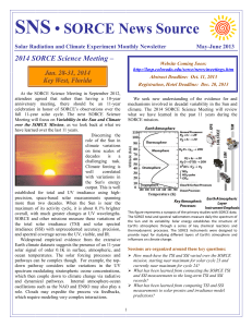 SNS • SORCE News Source 2014 SORCE Science Meeting – J