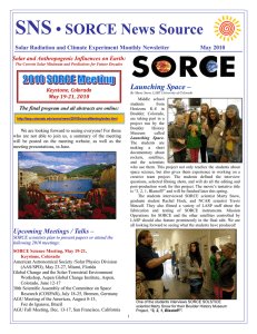 SNS • SORCE News Source Launching Space –