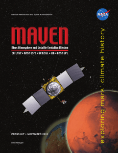 exploring mars’ climate history PRESS KIT • NOVEMBER 2013 1