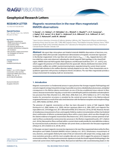 Geophysical Research Letters Magnetic reconnection in the near-Mars magnetotail: MAVEN observations