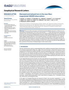 Geophysical Research Letters Marsward and tailward ions in the near-Mars