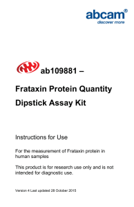 ab109881 – Frataxin Protein Quantity Dipstick Assay Kit Instructions for Use