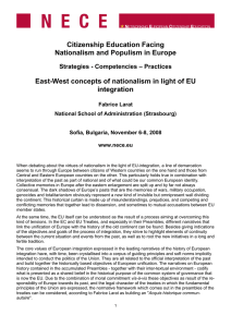 Citizenship Education Facing Nationalism and Populism in Europe