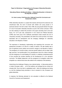 Paper for Workshop I: Organisations for European Citizenship Education (public)