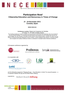 Participation Now! Citizenship Education and Democracy in Times of Change