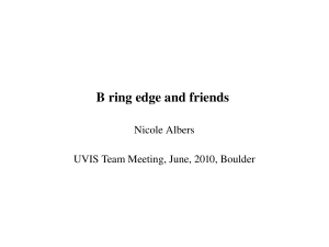 B ring edge and friends  Nicole Albers UVIS Team Meeting, June, 2010, Boulder