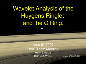 Wavelet Analysis of the  Huygens Ringlet  and the C Ring. June 9