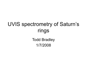 UVIS spectrometry of Saturn’s rings Todd Bradley 1/7/2008