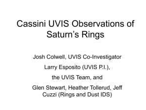 Cassini UVIS Observations of Saturn’s Rings