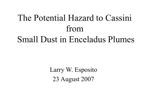 The Potential Hazard to Cassini from Small Dust in Enceladus Plumes