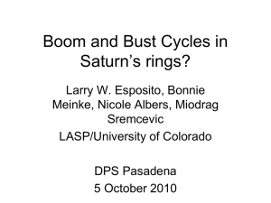 Boom and Bust Cycles in Saturn’s rings?