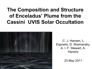 The Composition and Structure of Enceladus’ Plume from the