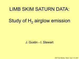 LIMB SKIM SATURN DATA: Study of H airglow emission 2