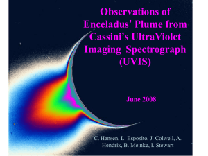 Observations of Enceladus’ Plume from Cassini’s UltraViolet Imaging  Spectrograph