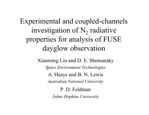 Experimental and coupled-channels investigation of N radiative properties for analysis of FUSE