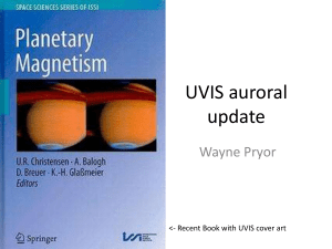 UVIS auroral update Wayne Pryor &lt;- Recent Book with UVIS cover art