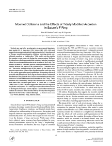 Moonlet Collisions and the Effects of Tidally Modified Accretion