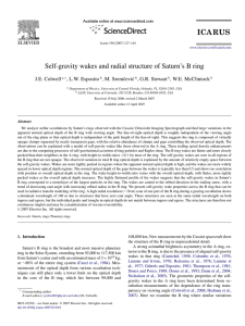 Self-gravity wakes and radial structure of Saturn’s B ring J.E. Colwell ,